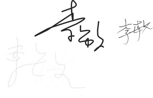 现金签名设计 李敏