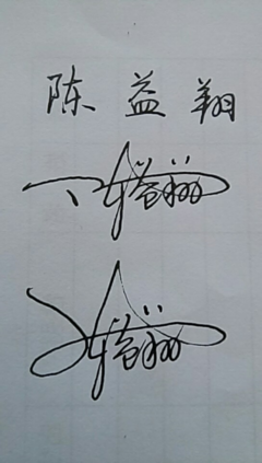 陈益翔的艺术签名怎么写