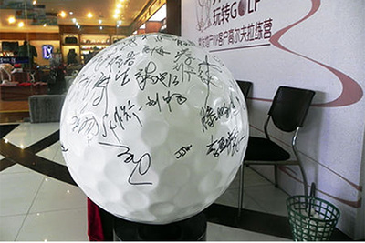 开业开张签名玻璃钢高尔夫球雕塑模型生产厂家